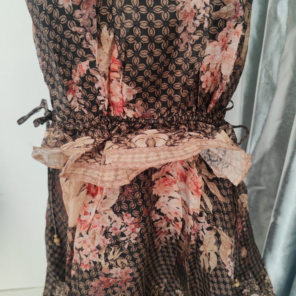 ZimmermannFloral-neckline short dress - Picture 6 of 11
